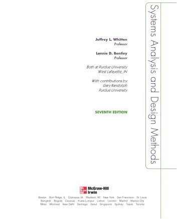 خرید و قیمت دانلود کتاب Systems analysis and design methods 7th ed | ترب