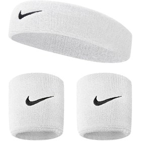 تصویر ست مچ بند و هدبند حوله ای نایکی مدل NIKE -NS5975.01 | سفید 