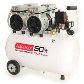 کمپرسور باد 50 لیتری سایلنت دوموتور 1100 وات محک مدلHSU1100-50L