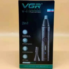 تصویر موزن گوش و بینی وی جی آر مدل VGR V-613 ضد آب دوکاره 