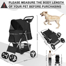 تصویر کالسکه سگ خانگی تاشو ، با چرخ های چرخشی 360 درجه برند : NeoStyle کد : KL 940 Folding pet dog carriage, with 360 degree rotating wheels Brand: NeoStyle Code: KL 940