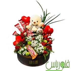 تصویر باکس گل و شکلات ویژه ولنتاین 