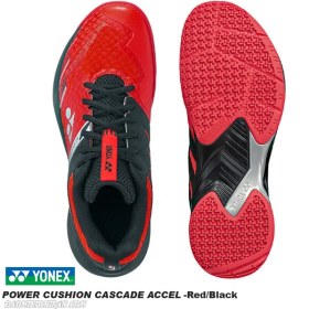 تصویر کفش بدمینتون یونکس YONEX POWER CUSHION CASCADE ACCEL - Red Black 