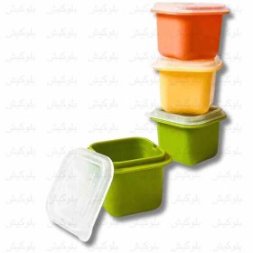 تصویر پک ۶ عددی قالب یخ مکعبی درب دار 