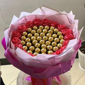 تصویر دسته گل شکلاتی 
