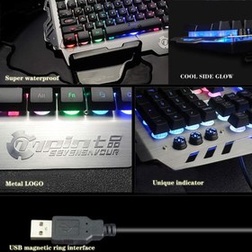 تصویر کیبورد مکانیکال 7pin PK-900 Mechanical RGB 