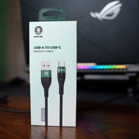 تصویر کابل شارژ کنفی USB-A به Type-C گرین لاین طول 1 متر (GNCBATYC1MBK) Green Lion Braided USB-A to Type-C Cable 1m