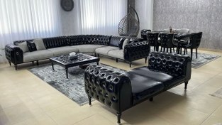 تصویر مبلمان چوبکا مبل ال چرم راحتی کد۲۸ El Carlos sofa