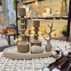 تصویر جا شمعی پلی استر دو عددی پتینه 