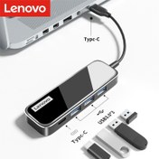 تصویر هاب مبدل 4 پورت لنوو EC04 ا Lenovo EC04 4Port PD Type C HUB Lenovo EC04 4Port PD Type C HUB