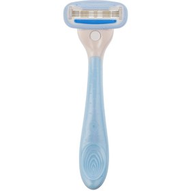 تصویر تیغ سیستم 5 لبه مدل گلوریا زنانه آبی سیلور Silver Gloria 5 womens Blue 5 edge razor