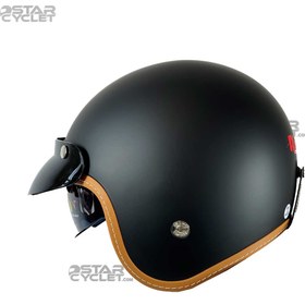 تصویر کلاه کاسکت وسپایی RED LINE مدل 936-2 MATT-BLACK 