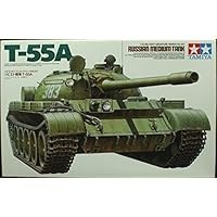 تصویر تانک TAMIYA 1/35 شوروی T-55A TAM35257 مدل های پلاستیکی زره/نظامی 1/35 TAMIYA 1/35 Soviet Tank T-55A TAM35257 Plastic Models Armor/Military 1/35