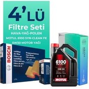تصویر ست فیلتر خودرو مجموعه تعمیر و نگهداری دیزلی BOSCH FIAT DOBLO 1.5 با روغن موتور MOTUL 2023 2025 4 عدد Otto Filter 