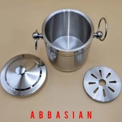تصویر سطل یخ استیل دو جداره خارجی 