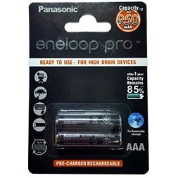 تصویر باتری نیم قلمی قابل شارژ پاناسونیک مدل eneloop pro-HR03 بسته دو عددی Panasonic eneloop pro-HR03 AAA Rechargeable Battery - Pack Of 2