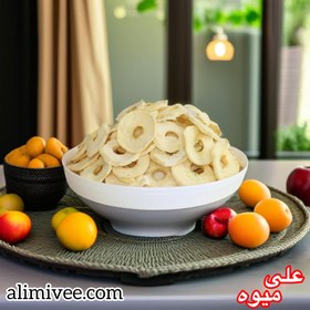 تصویر سیب زرد خشک حلقه ای ۱۰۰گرمی (بدون مواد نگهدارنده) 