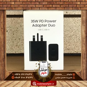 تصویر شارژر دیواری 35 وات سامسونگ مدل EP-TA220 همراه با کابل تایپ سی Samsung PD Power Adapter Duo EP-TA220