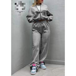 تصویر ست سویشرت و شلوار دورس کرکی فری سایز ۳۶ تا ۴۴ رنگ قهوه ای 