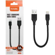 تصویر کابل شارژ فست پاوربانک آیفون Novax مدل L119 – مشکی 