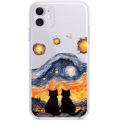 تصویر قاب گوشی- Cat & Sky Night 1 