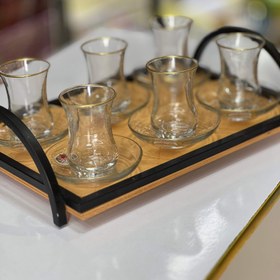 تصویر سینی چوبی و فلزی 