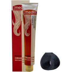 تصویر رنگ مو مدیا سری ترکیبی شماره AS.4 رنگ آسفالتی حجم 100ml Media hair color Combined series number AS.4 Asphalt color volume 100ml