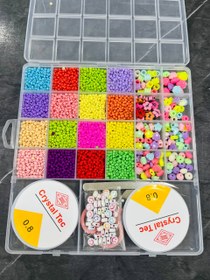 تصویر پک مهره‌سازی همه‌کاره Crystal Box مدل Rainbow Craft Box 