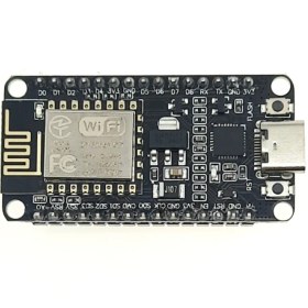 تصویر برد توسعه NodeMCU دارای هسته وای فای ESP8266 و مبدل CP2102 با پورت USB type C 