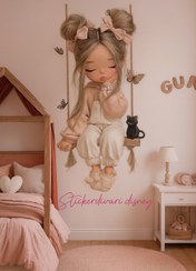 تصویر استیکر دیواری اتاق خواب 