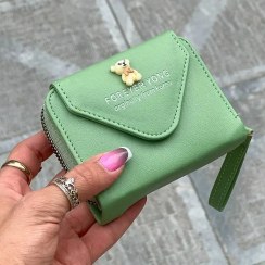 تصویر کیف پول زنانه طرح خرس نشسته مدل MSN256-35 