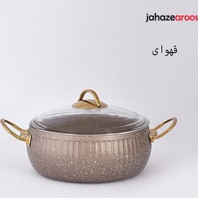 تصویر سرویس قابلمه گرانیتی 10 پارچه اویز مدل سلین _ مشکی granite pot service 10 pieces pendant model celine _ black