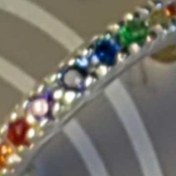 تصویر پرسینگ نگین دار رنگی نقره عیار925 