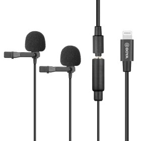 تصویر میکروفن بویا BOYA BY-M2D Dual BOYA BY-M2D Dual Omnidirectional Lavalier Microphones with Lightning Cable (iOS)