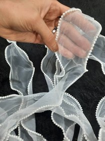 تصویر روبان حریر لبه مرواریدی 