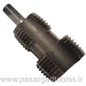 تصویر قلاویز سر دریلی لوله PVC 1/2 و 3/4 اینچ ابزار رزوه زن لوله سفید (gongju) بدون جعبه