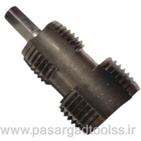 تصویر قلاویز سر دریلی لوله PVC 1/2 و 3/4 اینچ ابزار رزوه زن لوله سفید (gongju) بدون جعبه
