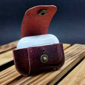 تصویر کاور(کیس) ایرپاد پرو چرم طبیعی دست دوز کد 02 Natural leather AirPods Pro cover (case)