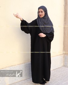 تصویر عبا جمع جور زنانه مشکی مدل مژگان مزون نجما - مشکی / سایز ا Mojgan Abaya Mojgan Abaya
