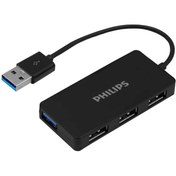 تصویر هاب 4 پورت USB 2.0 و USB 3.0 فیلیپس PHILIPS SWV3704 