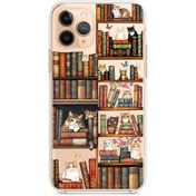 تصویر قاب گوشی- Cat & Library 