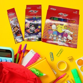 تصویر مداد رنگی مجموعه کامل نوشت افزار، ملزومات مدرسه و اداری با ارسال سریع