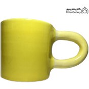 تصویر ماگ سرامیکی دست ساز زرد 