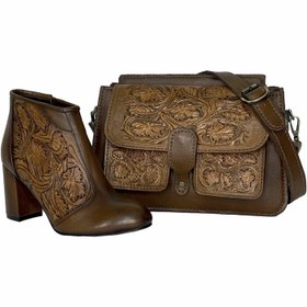 تصویر ست کیف و کفش قلم زنی 