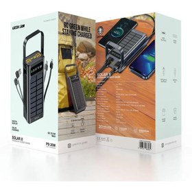 تصویر پاوربانک 20 وات گرین لاین مدل Solar X  ظرفیت 30000 میلی آمپر ساعت Green Lion Solar X 30000mAh 20W Power Bank