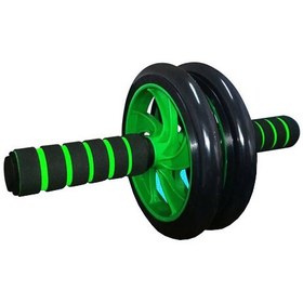تصویر چرخ تمرین شکم مدل Double wheel - مشکی 