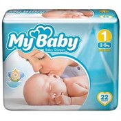 تصویر پوشک کامل بچه ۲ تا ۵ کیلوگرم عصاره بابونه سایز ۱ مای بی بی ۲۲ عددی My Baby Size 1 Baby Diaper With Chamomile Extact 22pcs