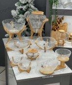 تصویر سرویس پذیرایی بتونی ( شیشه ترک و چوب) betony 