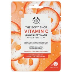 تصویر ماسک ورقه ای روشن کننده و مرطوب کننده ی ویتامین C بادی شاپ The Body Shop Vitamin C Glow Sheet Mask 