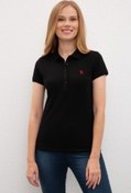 تصویر پولوشرت روزمره زنانه سیاه برند us polo assn 937511 ا Siyah Kadın T-Shirt Siyah Kadın T-Shirt